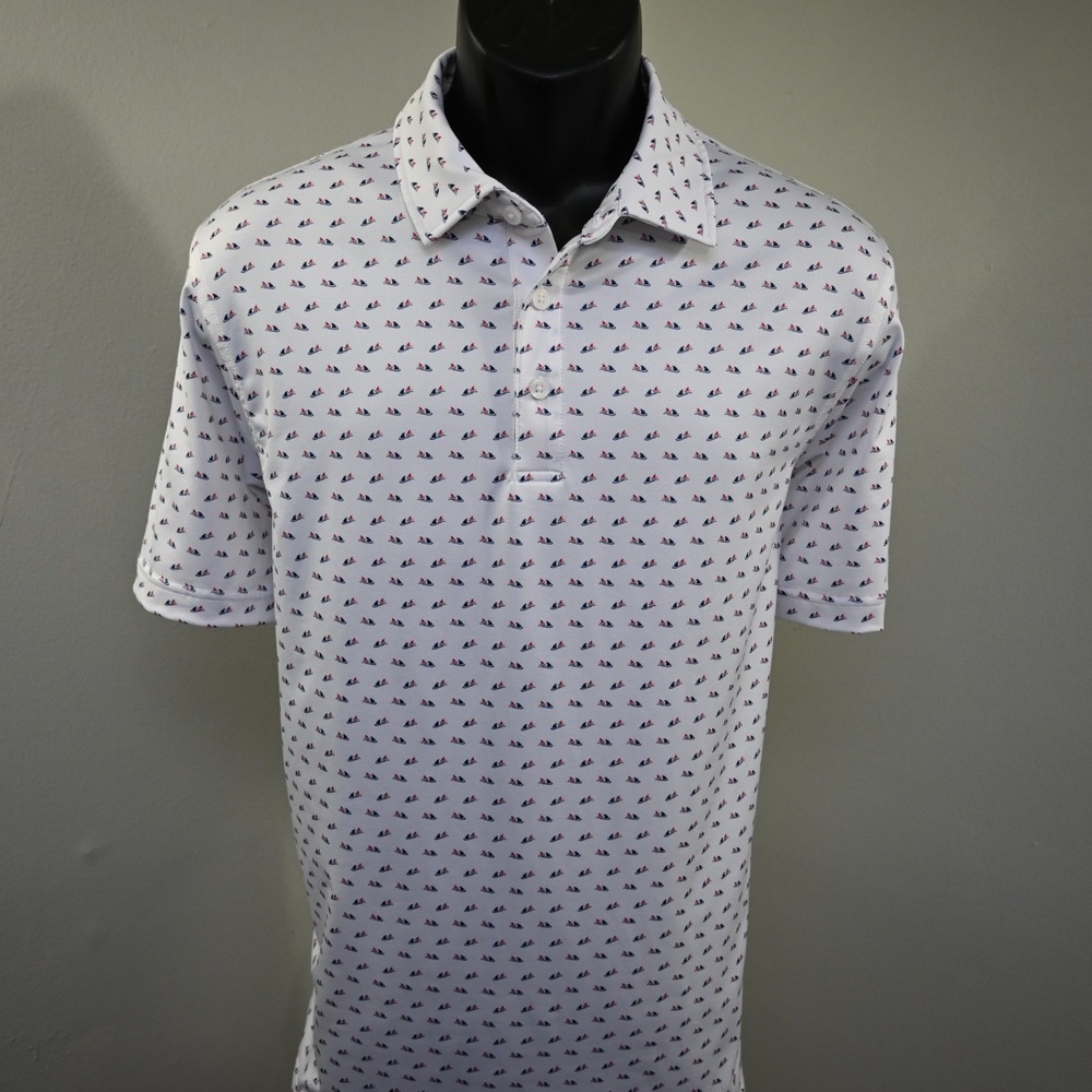 Vineyard Vines Performance Golf Polo Wicking Short Sleeve Mens Size Medium - Picture 2 of 9